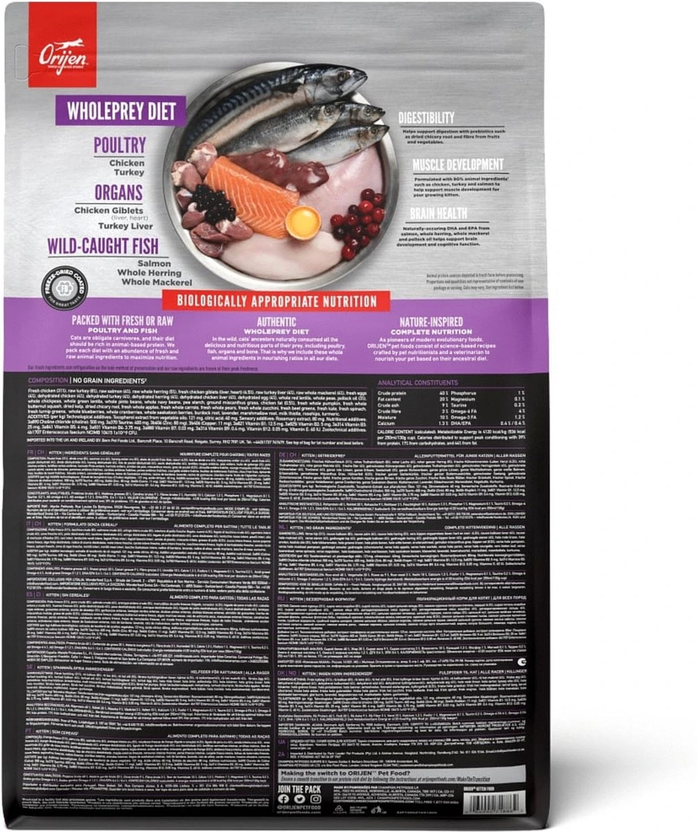 Orijen Kattenvoer Whole Prey Kitten 1,8 Kg 5 Orijen Kattenvoer Whole Prey Kitten 1,8 Kg - Afbeelding 5