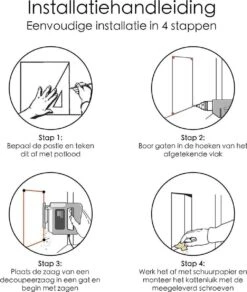 Merkloos Kattenluik - Inclusief Tunnel - 4 Vergendelingsstanden - Wit - Waterdicht - 23 X 25 X 5.5 Cm -Kattenbenodigdheden Winkel 1014x1200 2