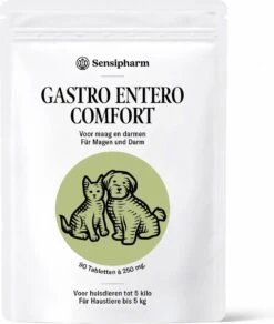 Sensipharm Gastro Entero Comfort Voor Kat, Hondje, Cavia, Konijn - Voedingssupplement Voor Maag En Darmen Bij Diarree En Overgeven - 90 Tabletten à 250 Mg