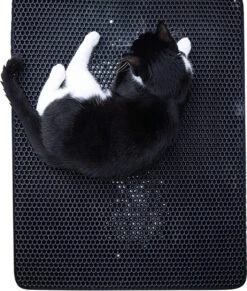 IGOODS - Kattenbakmat Met Filter - 45 X 60 - Waterdicht - Dubbele Laag - Zwart -Kattenbenodigdheden Winkel 1020x1200 4