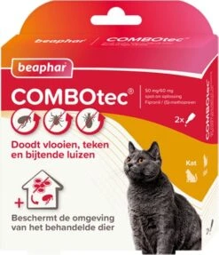 Beaphar Combotec Anti Vlooien En Teken Druppels Kat/Fret 2 Pipetten