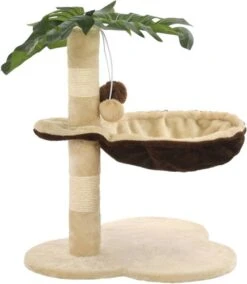 VidaXL Kattenkrabpaal Met Sisal Krabpaal 50 Cm Beige En Bruin