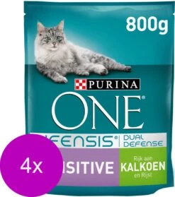 Purina One Sensitive - Kattenvoer - 4 X Kalkoen Rijst 800 G -Kattenbenodigdheden Winkel 1062x1200 1