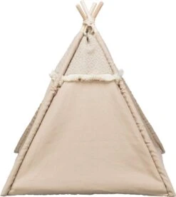 Trixie Kattenmand Tipi Boho Beige - 55X55X65 CM -Kattenbenodigdheden Winkel 1072x1200 1