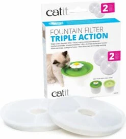 Catit Filters Triple Action 2 Pack - Kanttendrinkbak - 4 X 14.5 X 17.5 Cm Wit -Kattenbenodigdheden Winkel 1089x1200 3