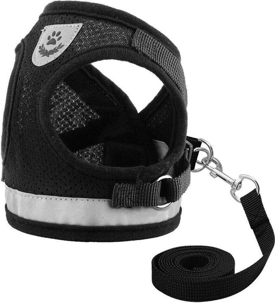 Merkloos Kattentuigje Met Looplijn | Zwart Kattenharnas | Easy Step In | Kattenriem | Kattenlijn | Kattentuig | Maat S 2 Merkloos Kattentuigje Met Looplijn | Zwart Kattenharnas | Easy Step In | Kattenriem | Kattenlijn | Kattentuig | Maat S - Afbeelding 2