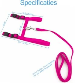 Kattentuigje Met Looplijn Kattenharnas Kittentuigje Kattenriem Met Looplijn Kat Kitten Tuigje Verstelbaar - Roze -Kattenbenodigdheden Winkel 1090x1200 1