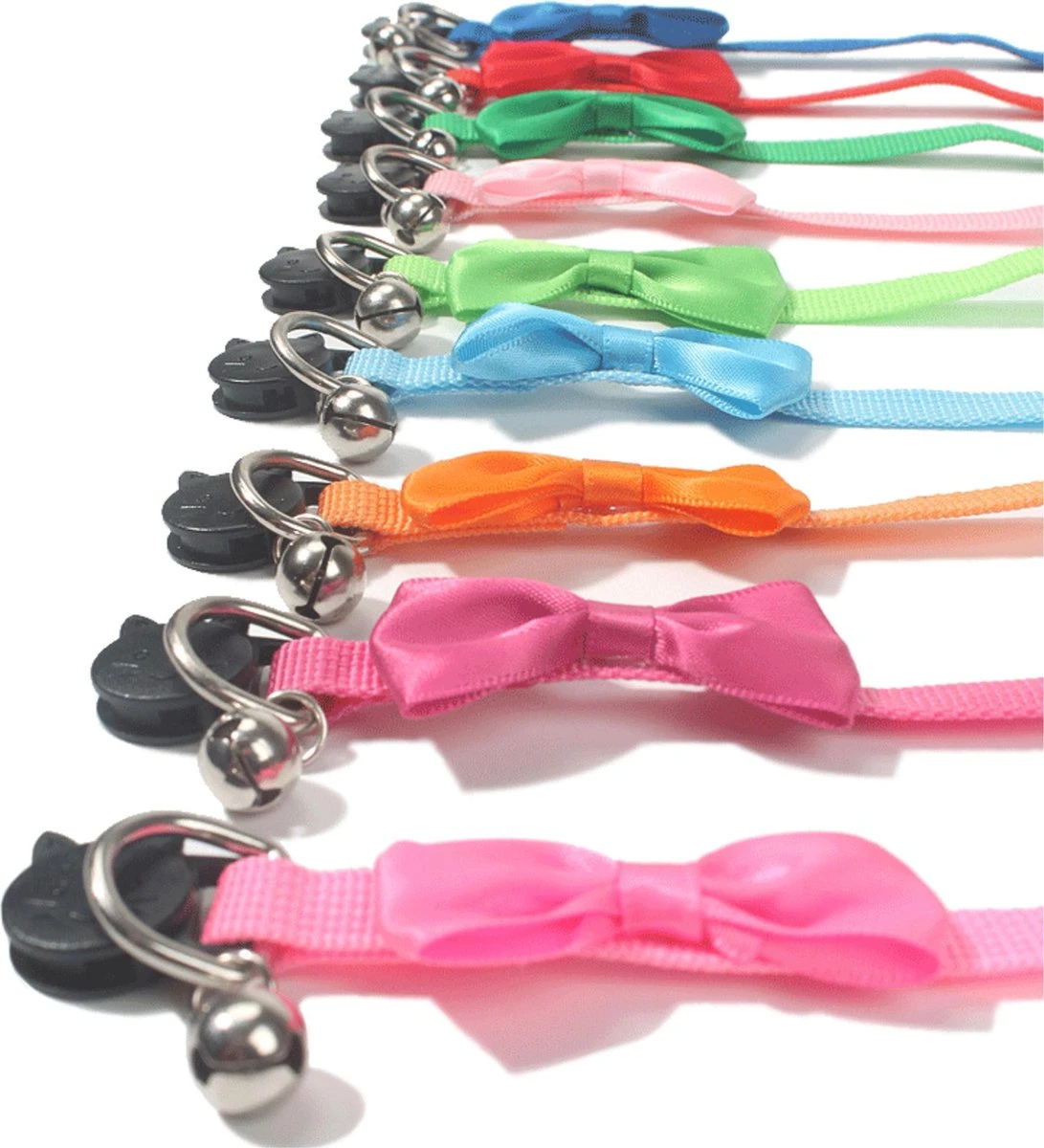 Merkloos Kattenhalsband Met Strikje En Belletje - Verstelbaar - 19 / 32 Cm - Kattenbandje - Halsband Kat - Cat - Kitten - Katten Halsband - Licht Roze 2 Merkloos Kattenhalsband Met Strikje En Belletje - Verstelbaar - 19 / 32 Cm - Kattenbandje - Halsband Kat - Cat - Kitten - Katten Halsband - Licht Roze - Afbeelding 2