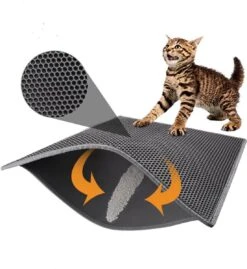 Merkloos Kattenbakmat - Grit Opvanger - 45 X 60 - Waterdicht - Kattenmat Met Filter - Kattenbak Accessoires - Kat Benodigheden - Cat Litter Mat - Dubbele Laag -Kattenbenodigdheden Winkel 1101x1200 4