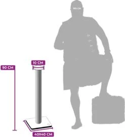 Petrebels Maine 90 Krabpaal - Cappuccino - 40 X 40 X 90 Cm - Extra Stabiel -Kattenbenodigdheden Winkel 1103x1200 2