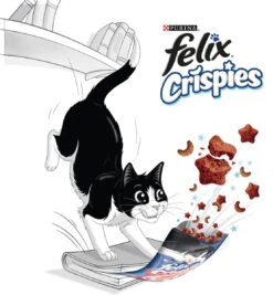 Felix Crispies - Kattensnacks Zalm & Forel - 8 X 45g -Kattenbenodigdheden Winkel 1109x1200