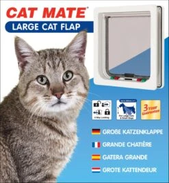 Cat Mate Kattendeur Groot Met Vierwegsluiting En Extra Vergrendeling - Wit -Kattenbenodigdheden Winkel 1110x1200 1