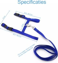 Kattentuigje Met Looplijn Kattenharnas Katten Riem Met Looplijn Kat Verstelbaar - Blauw -Kattenbenodigdheden Winkel 1111x1200 2