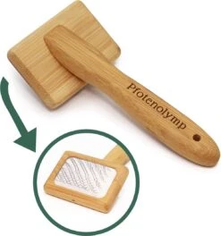 Pfotenolymp® Zachte Borstel Voor Katten - Kattenborstel / Kattenkam Van Bamboe - Bontborstel / Vachtborstel / Kattenhaarborstel - Bontkam Voor Vachtverzorging