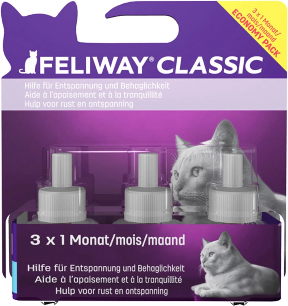 Feliway Classic - Navulling - 3 X 48 Ml - Anti-stress Kat 1 Feliway Classic - Navulling - 3 X 48 Ml - Anti-stress Kat