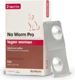 No Worm Pro Kat & Kitten - Anti Wormenmiddel - 2 X 2 Tab Vanaf 0.5 Kg Vanaf 6 Weken -Kattenbenodigdheden Winkel 1127x1200 1