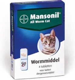 Mansonil All Worm Cat Ontworming - Kat - 4 Tabletten 17 Mansonil All Worm Cat Ontworming - Kat - 4 Tabletten -Kattenbenodigdheden Winkel 1127x1200 2