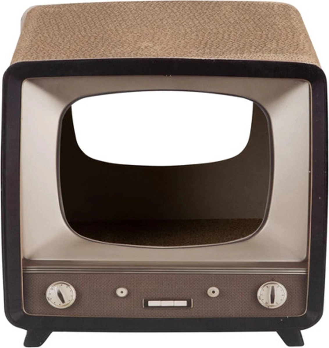 District 70 TELLY - Retro TV Krabmeubel - Instagrammable Kartonnen TV Voor Katten - 39 X 27 X 37 Cm 4 District 70 TELLY - Retro TV Krabmeubel - Instagrammable Kartonnen TV Voor Katten - 39 X 27 X 37 Cm - Afbeelding 4
