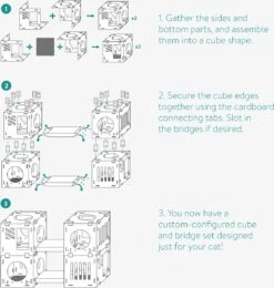 Navaris Modulaire Golfkartonnen Huisdieren Speelblokken - Golfkarton Speelhuis Met 4 Blokken En 2 Bruggen - Voor Kleine Katten, Kittens En Konijnen -Kattenbenodigdheden Winkel 1139x1200 8