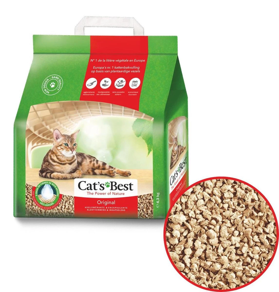 Cat's Best Original - Kattenbakvulling - 20 L 6 Cat's Best Original - Kattenbakvulling - 20 L - Afbeelding 6