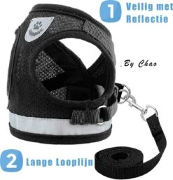 Merkloos Kattentuigje Met Looplijn | Zwart Kattenharnas | Easy Step In | Kattenriem | Kattenlijn | Kattentuig | Maat L -Kattenbenodigdheden Winkel 1153x1200 4