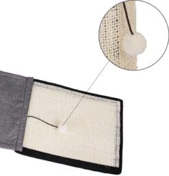 Merkloos Krabmat Voor Katten - Wit / Grijs - 117 X 23 Cm - Bankbeschermer - Krabplank Met Speelbal - Krab Lounge Voor Katten Krabplank - Krabtapijt Voor Kat -Kattenbenodigdheden Winkel 1154x1200 11