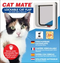 Cat Mate Kattenluik 234 Met Tweewegsluiting - Wit - 19,2 X 20cm -Kattenbenodigdheden Winkel 1154x1200 7