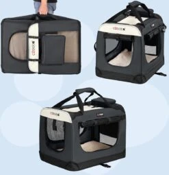 Cadoca Honden & Katten Reismand XL - 81x56x58cm - Antraciet -Kattenbenodigdheden Winkel 1164x1200 19