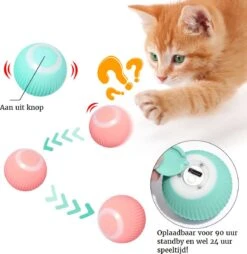 Otiume Slimme Katten Speeltje - Interactieve Zelf Rollende Bal Voor Katten - Kattenspeeltjes - USB Oplaadbaar- Turquoise -Kattenbenodigdheden Winkel 1167x1200 2