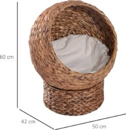 PawHut Kattenmand Rotan Kattennest Kattenbed Met Kussen Huisdierbed Bruin D30-104 19 PawHut Kattenmand Rotan Kattennest Kattenbed Met Kussen Huisdierbed Bruin D30-104 -Kattenbenodigdheden Winkel 1168x1200 1