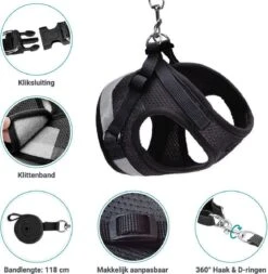 Merkloos Kattentuigje Met Looplijn | Zwart Kattenharnas | Easy Step In | Kattenriem | Kattenlijn | Kattentuig | Maat S 12 Merkloos Kattentuigje Met Looplijn | Zwart Kattenharnas | Easy Step In | Kattenriem | Kattenlijn | Kattentuig | Maat S -Kattenbenodigdheden Winkel 1173x1200 5