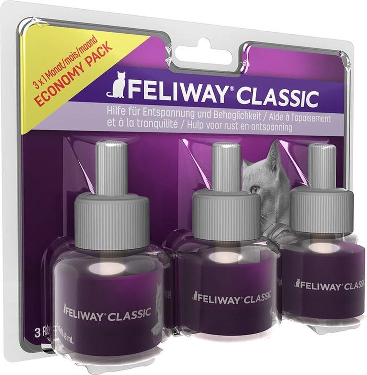 Feliway Classic - Navulling - 3 X 48 Ml - Anti-stress Kat 5 Feliway Classic - Navulling - 3 X 48 Ml - Anti-stress Kat - Afbeelding 5