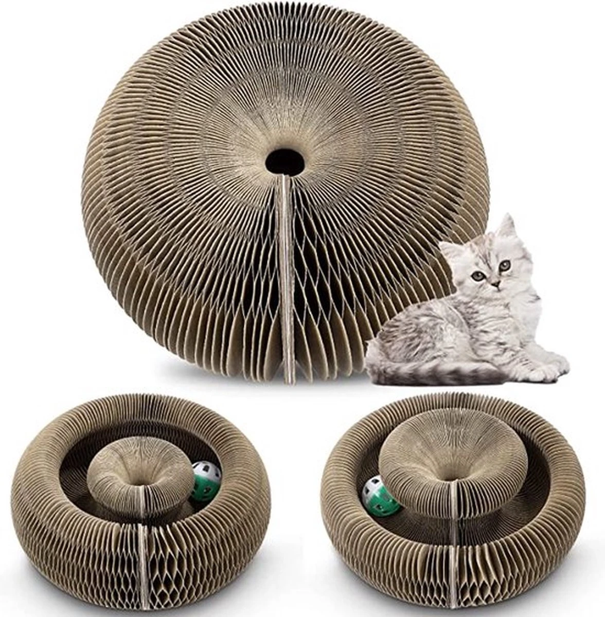 Magic Organ Cat Scratching Board Speelgoed |Magic Krab Karton Krabmat Voor Katten Design Krabkarton Voor Katten 2in 1 Met Speelgoed Balletje- Kattenspeeltjes - Alternatief Voor De Katten Krabpaal - Kattenspeelgoed -TikTok - TikTok Made Me Buy It 2 Magic Organ Cat Scratching Board Speelgoed |Magic Krab Karton Krabmat Voor Katten Design Krabkarton Voor Katten 2in 1 Met Speelgoed Balletje- Kattenspeeltjes - Alternatief Voor De Katten Krabpaal - Kattenspeelgoed -TikTok - TikTok Made Me Buy It - Afbeelding 2