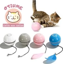 Otiume Elektrische Speelbal - Slimme Interactieve Zelfrollende Bal - Speelgoed Voor Katten - Kattenspeelgoed - Blauw -Kattenbenodigdheden Winkel 1187x1200 2