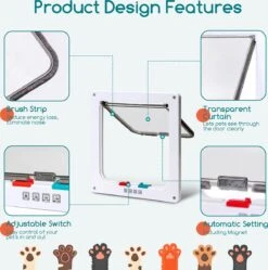 Nobleza Kattenluik Met Tunnel - 4 Vergrendelingsstanden - Weerbestendig - Binnen En Buiten - 20.5 X 19.7 Cm - Maat M - Wit 10 Nobleza Kattenluik Met Tunnel - 4 Vergrendelingsstanden - Weerbestendig - Binnen En Buiten - 20.5 X 19.7 Cm - Maat M - Wit -Kattenbenodigdheden Winkel 1188x1200 12