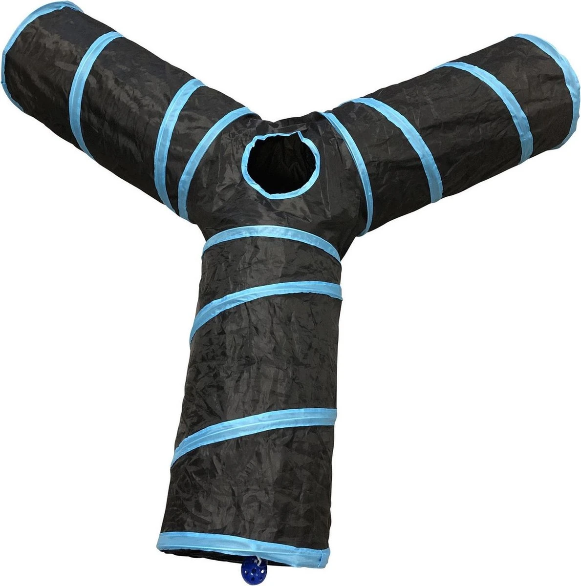 Adori Katten Tunnel 3 Gangen - Kattenspeelgoed - Ø25x50 Cm Zwart 2 Adori Katten Tunnel 3 Gangen - Kattenspeelgoed - Ø25x50 Cm Zwart - Afbeelding 2