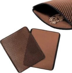 IGOODS - Kattenbakmat Met Filter - 45 X 60 - Waterdicht - Dubbele Laag - Bruin -Kattenbenodigdheden Winkel 1193x1200 7