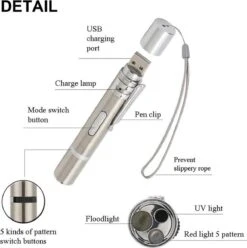 Merkloos Laserpen - Daily Accessoires - USB Oplaadbaar - Kattenspeeltjes - Laserlampje - 7 Verschillende Standen - RVS Zilver - Zaklamp - UV Lamp – Kattenspeelgoed -Kattenbenodigdheden Winkel 1195x1200 3