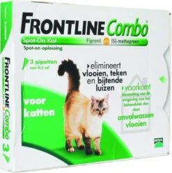 Frontline Combo Anti Vlooienmiddel En Tekenmiddel Kat - 3 Pipetten -Kattenbenodigdheden Winkel 1197x1200