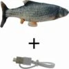 Merkloos Interactieve Oplaadbare Bewegende Vis (Grijs) - Unieke "must Have" Voor Uw Kat / Hond