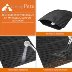 Lavida Home - Kattenbakmat - Grit Opvanger - 45 X 60 Cm - Dubbele Laag & Waterdicht - Katten Mat - Katten Mat Met Opvangruimte Voor Grit - Katten Mat - Kat Benodigdheden - Kitten - Gritmat Voor Poes - Grijs -Kattenbenodigdheden Winkel 1199x1200 20