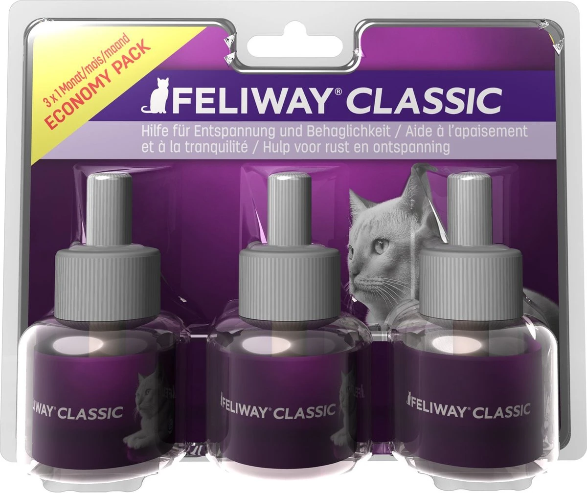 Feliway Classic - Navulling - 3 X 48 Ml - Anti-stress Kat 6 Feliway Classic - Navulling - 3 X 48 Ml - Anti-stress Kat - Afbeelding 6