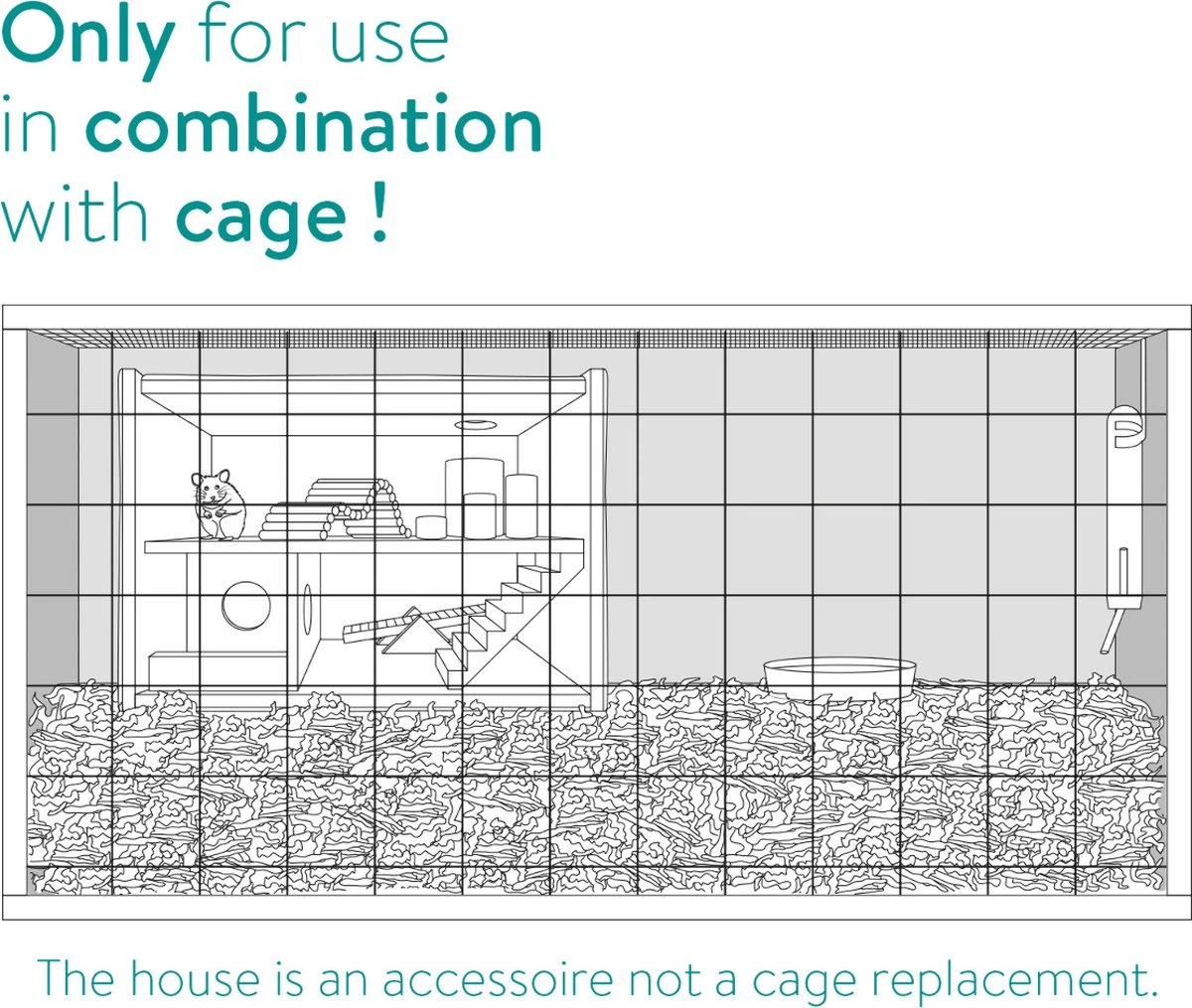 Navaris Houten Hamsterhuis - Speelhut Voor Hamsters, Kleine Knaagdieren, Gerbils, Muizen - Schuilplaats Op Twee Etages Voor Hamster, Cavia, Muis 6 Navaris Houten Hamsterhuis - Speelhut Voor Hamsters, Kleine Knaagdieren, Gerbils, Muizen - Schuilplaats Op Twee Etages Voor Hamster, Cavia, Muis - Afbeelding 6
