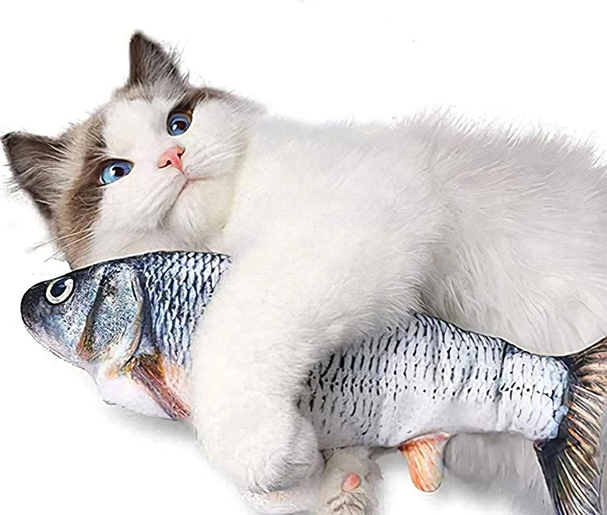 Merkloos Interactieve Oplaadbare Bewegende Vis (Grijs) - Unieke "must Have" Voor Uw Kat / Hond 4 Merkloos Interactieve Oplaadbare Bewegende Vis (Grijs) - Unieke "must Have" Voor Uw Kat / Hond - Afbeelding 4