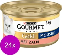 Gourmet Gold Mousse - Kattenvoer Natvoer - Zalm - 24 X 85 Gr -Kattenbenodigdheden Winkel 1200x1059 1