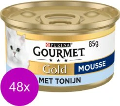 Gourmet Gold Mousse 85 G - Kattenvoer - 48 X Tonijn -Kattenbenodigdheden Winkel 1200x1059 2
