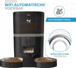 Pretty Paws QQ003 - Wifi Voermachine - Dubbele Voerbakjes - Zwart - Kat - 6L -Kattenbenodigdheden Winkel 1200x1074 3