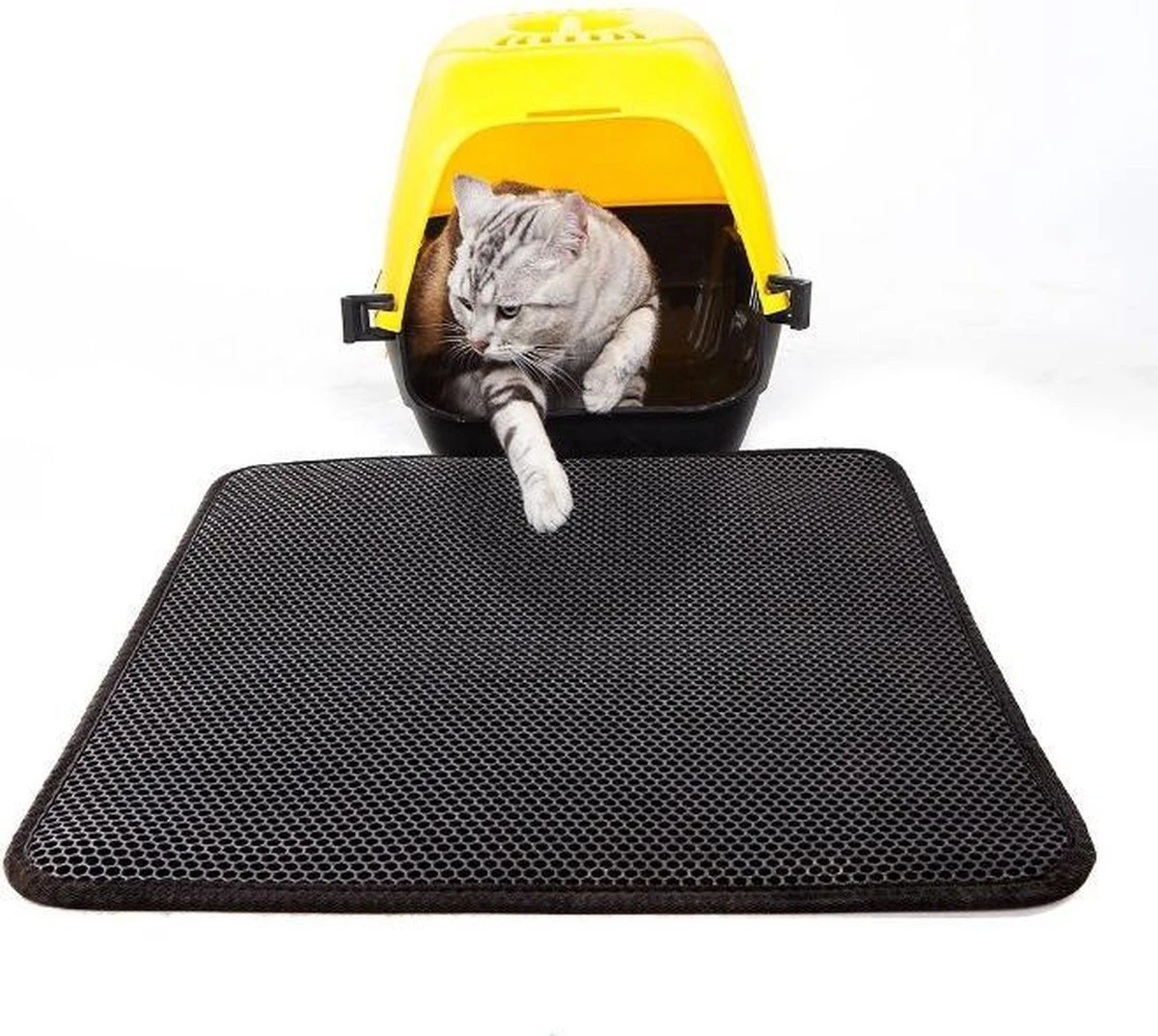 Oorspronkelijke Kattenbakmat, Kattenbak Mat Accessoire, Grit Opvangen, Honinggraad, Katten Mat, Waterdichte Dubbele Laag, Zwart, Urine/water Afstotend, Kat & Kitten, Cat Litter Mat 40x50cm 6 Oorspronkelijke Kattenbakmat, Kattenbak Mat Accessoire, Grit Opvangen, Honinggraad, Katten Mat, Waterdichte Dubbele Laag, Zwart, Urine/water Afstotend, Kat & Kitten, Cat Litter Mat 40x50cm - Afbeelding 6