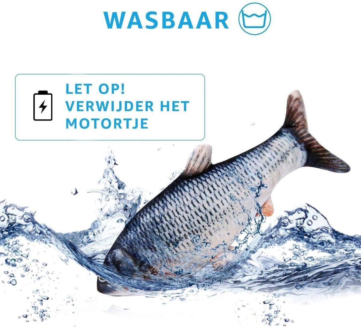 TwinQ Dansende Vis - Bewegende Vis Met Kattenkruid - Kattenspeeltjes - USB Oplaadbaar - Speelgoed Voor Katten - Incl. Kattenlampje 5 TwinQ Dansende Vis - Bewegende Vis Met Kattenkruid - Kattenspeeltjes - USB Oplaadbaar - Speelgoed Voor Katten - Incl. Kattenlampje - Afbeelding 5