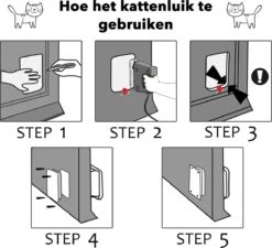 DOWO® - Kattenklep - Kattenluik - Kattenluikje - 4-weg Huisdierklep, Eenvoudige Installatie Kattendeur Huisdierendeur Aan De Muur, Houten Deur, Upvc Binnendeur, Baksteenwanden, Houten Deuren (M - Buitenmaat 20x22 Cm) 13 DOWO® - Kattenklep - Kattenluik - Kattenluikje - 4-weg Huisdierklep, Eenvoudige Installatie Kattendeur Huisdierendeur Aan De Muur, Houten Deur, Upvc Binnendeur, Baksteenwanden, Houten Deuren (M - Buitenmaat 20x22 Cm) -Kattenbenodigdheden Winkel 1200x1092 7